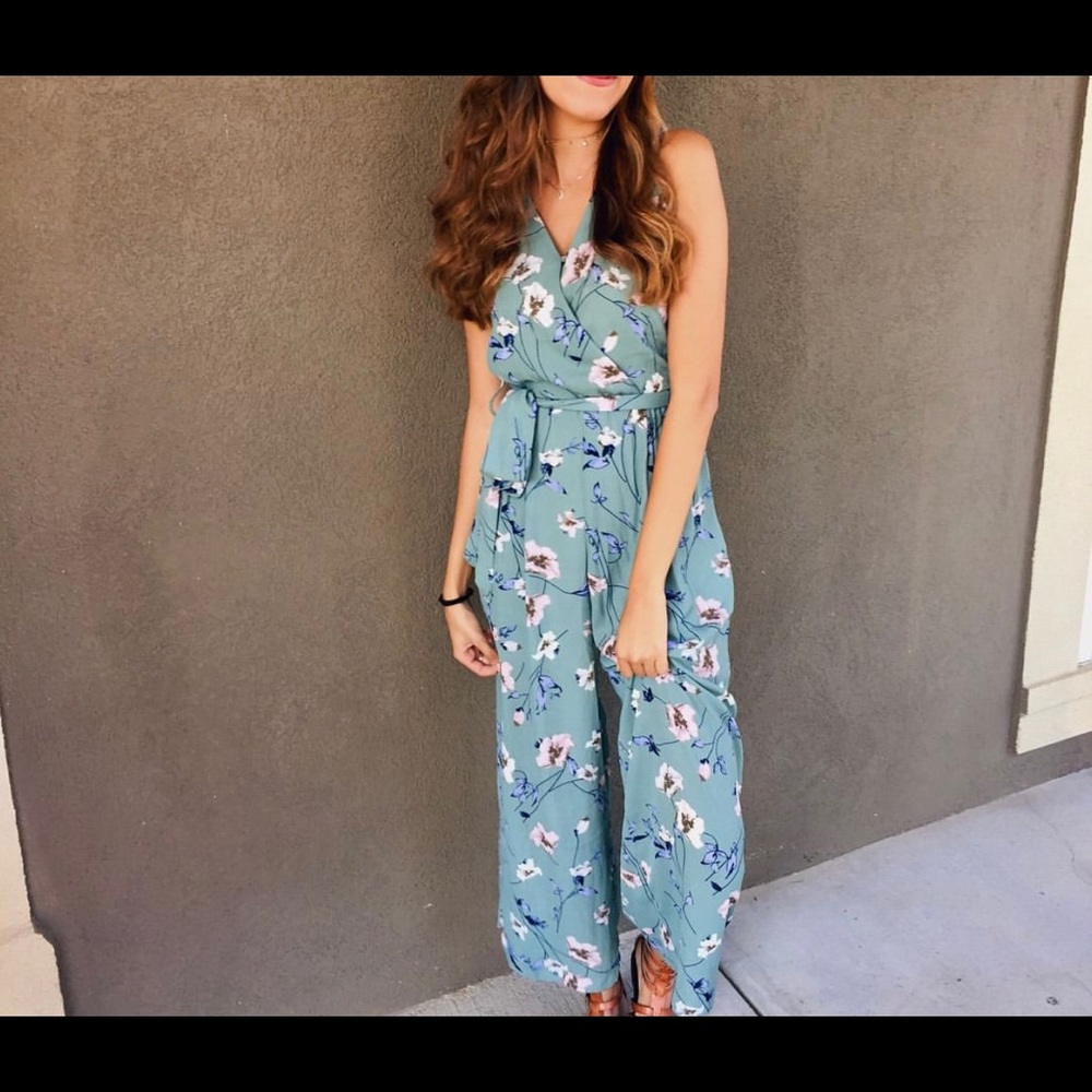 Floral culotte jumpsuit